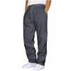 Mens Sweatpants with Pockets Baggy Sweat Pants Wide Leg Casual Athletic Workout Gym Clothes Straight Leg Open Bottom Sweatpants Fleece Lined Jogger with Pockets Winter Fall Clothing Dark Gray view 1
