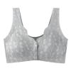asntrgd Daisy Bras for Older Women Front Closure Bras Comfy Push Up High Support Bralettes Wireless Lift Full Coverage Bras Gray