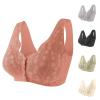 asntrgd Daisy Bras for Older Women Front Closure Bras Comfy Push Up High Support Bralettes Wireless Lift Full Coverage Bras Gray view 2