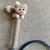 Vaveren Badminton Racket Handle Cover Protector Tennis Racquet Grip Animal Doll Racket Handle Protective Cover, Ideal Gift, Puppy view 2