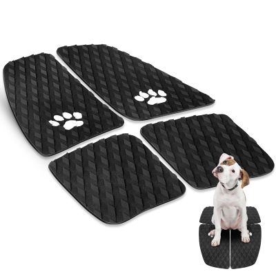 Drydiet Dog Traction Pad Dog Paddle Board Kayak Accessories 21.2 x 15.3 Inch Non Slip Deck Grip Mat Surfboard Traction Grip EVA Foams for Sup Skimboard Paddleboard Surfboard Gift for Christmas(Black)