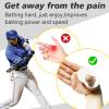 2 Pack Batter's Thumb Guard for Pro Batters, Hitter Training Aid, Thumb Guard & Batting Grip Baseball Accessories, Reduce Bat Sting - White view 2