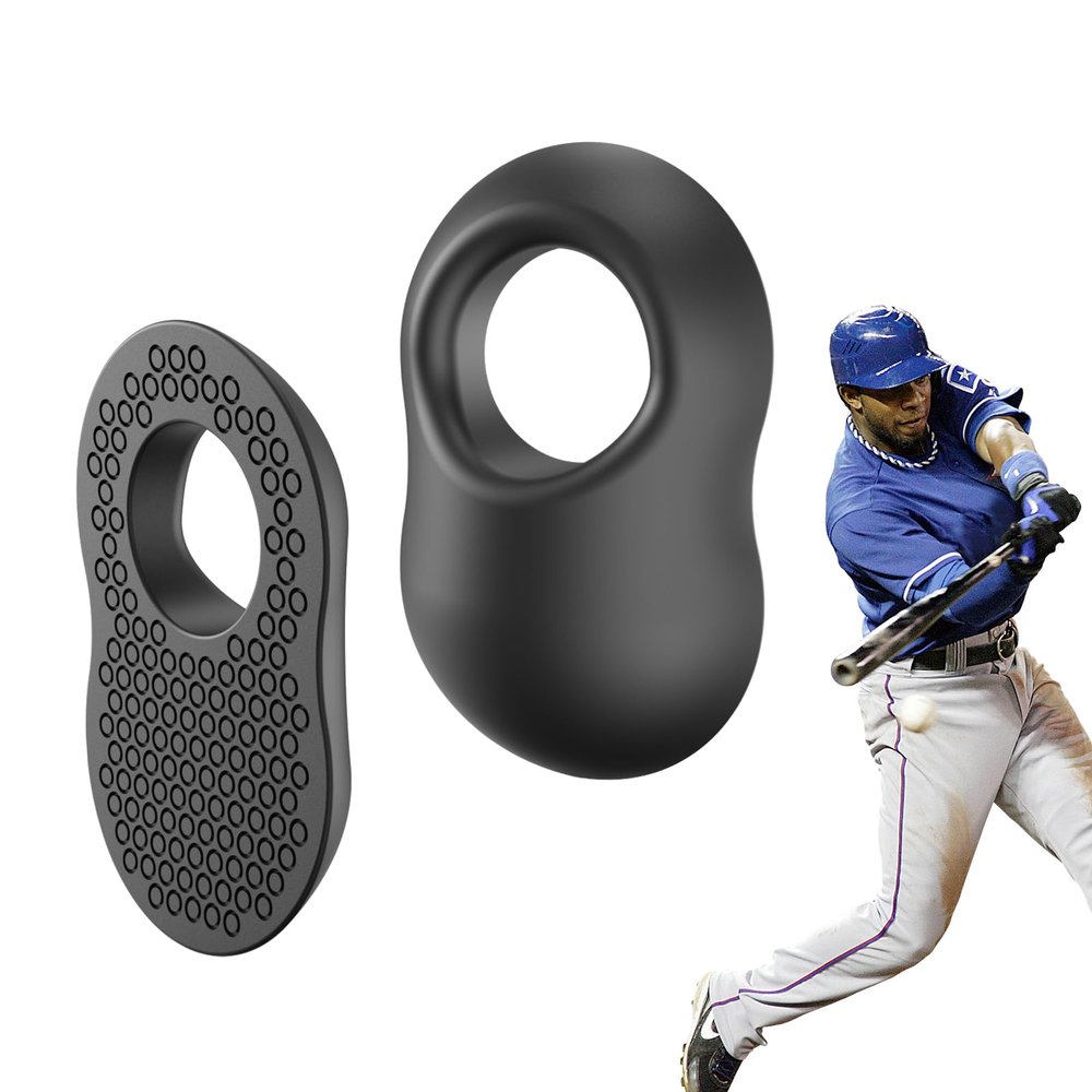 2 Pack Batter's Thumb Guard for Pro Batters, Hitter Training Aid, Thumb Guard & Batting Grip Baseball Accessories, Reduce Bat Sting - Black