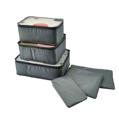 6 Set Packing Cubes for Suitcases,Travel Packing Pouches,Clothing Sorting Packages Luggage Organizers Storage Bags (B)