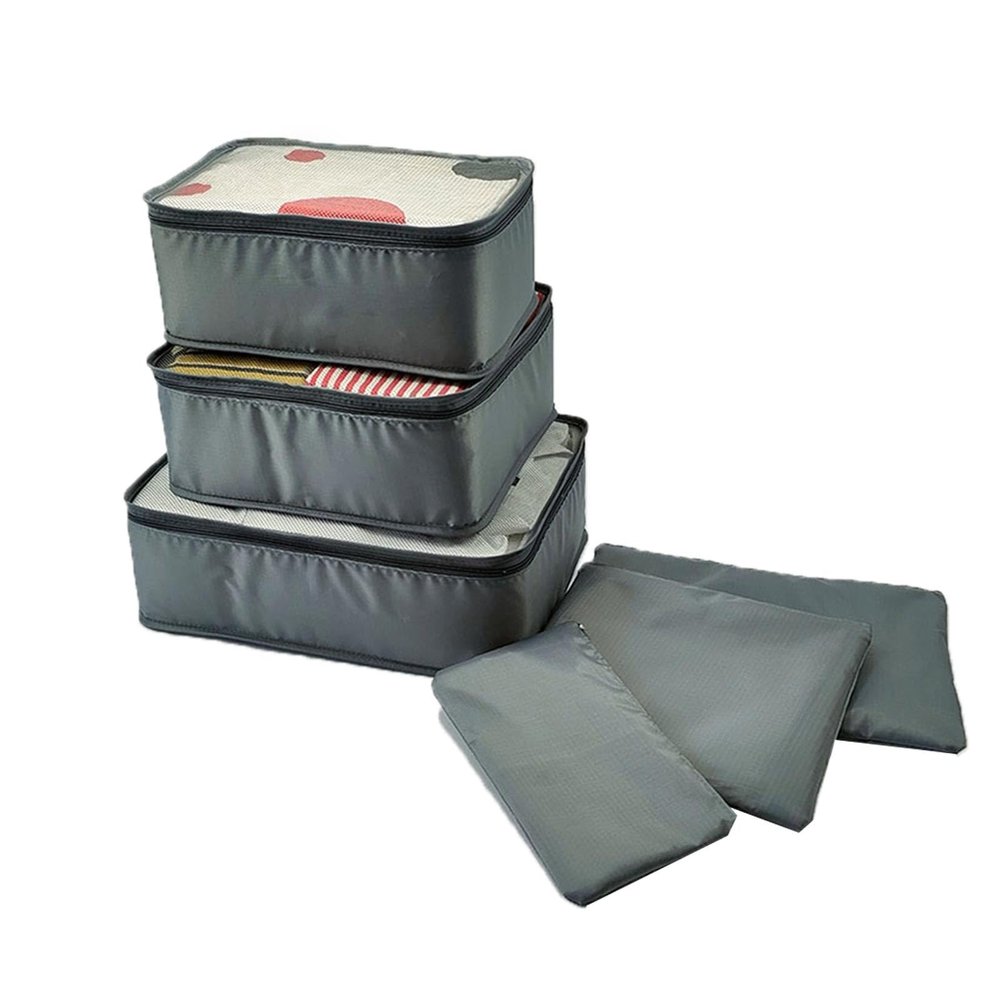 6 Set Packing Cubes for Suitcases,Travel Packing Pouches,Clothing Sorting Packages Luggage Organizers Storage Bags (B)