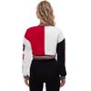 Vivimeng Women Crop Varsity Jacket Letter Print Baseball Bomber Jacket Streetwear Casual Coat Red XL view 2