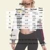 Vivimeng Women Crop Varsity Jacket Letter Print Baseball Bomber Jacket Streetwear Casual Coat Black L view 3