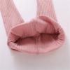 Toddler Girls Cotton Cable Knit Leggings Classic Solid Footless Tights Ankle Length Pants for Kids (Pink, 6-12 Months) view 2