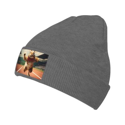 Deep Heather Warm Knit Hat Rabbit Sports Picture Soft Good Elasticity Suitable for Daily and Outdoor Sports