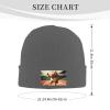 Deep Heather Warm Knit Hat Rabbit Sports Picture Soft Good Elasticity Suitable for Daily and Outdoor Sports view 2