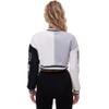 Vivimeng Women Crop Varsity Jacket Letter Print Baseball Bomber Jacket Streetwear Casual Coat Grey M view 2