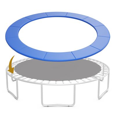 KOTEK Trampoline Pad, 8FT 10FT 12FT 14FT 15FT 16FT Trampoline Spring Cover, No Hole for Pole, Tear-Resistant, Waterproof Trampoline Accessories Safety Pad, Trampoline Padding Replacement