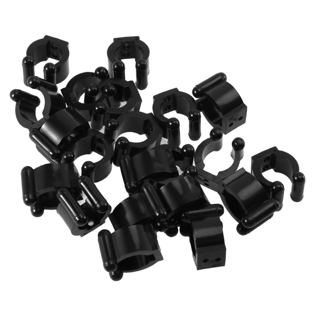 Anneome 12pcs Fishing Rod Holders Compact Plastic Clips for Convenient Pole Storage Fishing Rod Clamp for Easy Organization and Accessibility