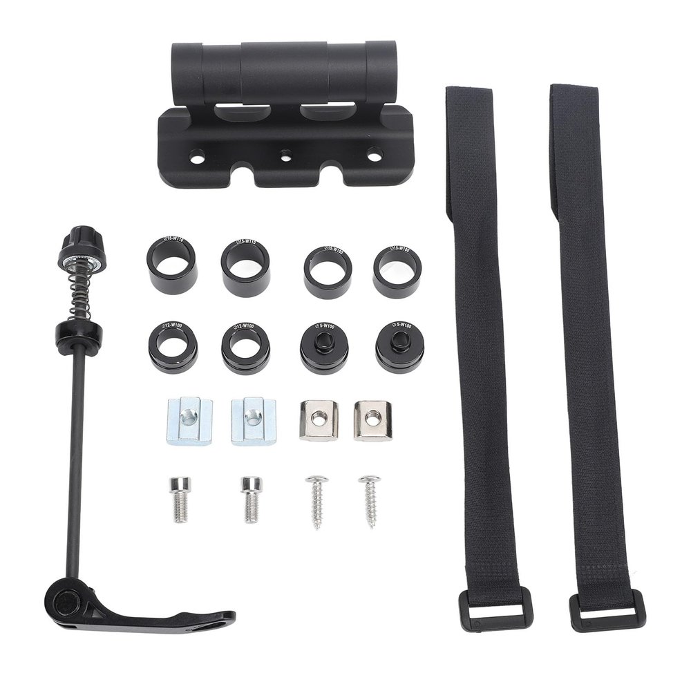 KJAOYU Bike Fork Mount,Black Black Bicycle Fork Mount Quick Release Through Axle Carriers Front Fork Block Car Roof Rack Carriers with Slider