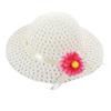NineFit Basics Kids traw Hat Wide Brim Floppy Woven Sun Visor Hat Little Girls Sun Hat Gardening Hat with Flower (Beige, One Size) view 1