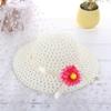NineFit Basics Kids traw Hat Wide Brim Floppy Woven Sun Visor Hat Little Girls Sun Hat Gardening Hat with Flower (Beige, One Size) view 3