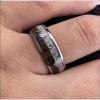 8 mm Tungsten Carbide Rings Vikings Hunting Jewelry Men Women Koa Zebra Wood Antler Arrows Inlay Dome Bands Polished Comfort Fit 6.5 view 4