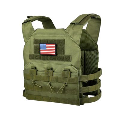 Eagle Sky Tactical Vest ES-2, Light Weight, Tough 500D Nylon, Universal Adjustable Size S-XXL, Breathable 3D Mesh Liner (Nylon, Olive Green)