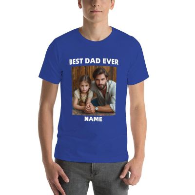 Custom T-Shirt Customized Tshirts Design Your Own Customized Shirt for Men Personalized Front and Back Printing Dad 5X-Large