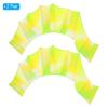 PATIKIL Silicone Swimming Gloves, 2 Pair Webbed Swim Gloves Finger Frog Type Water Resistance Gear Paddle Fins for Aquatic Training, Green Tone, L view 3