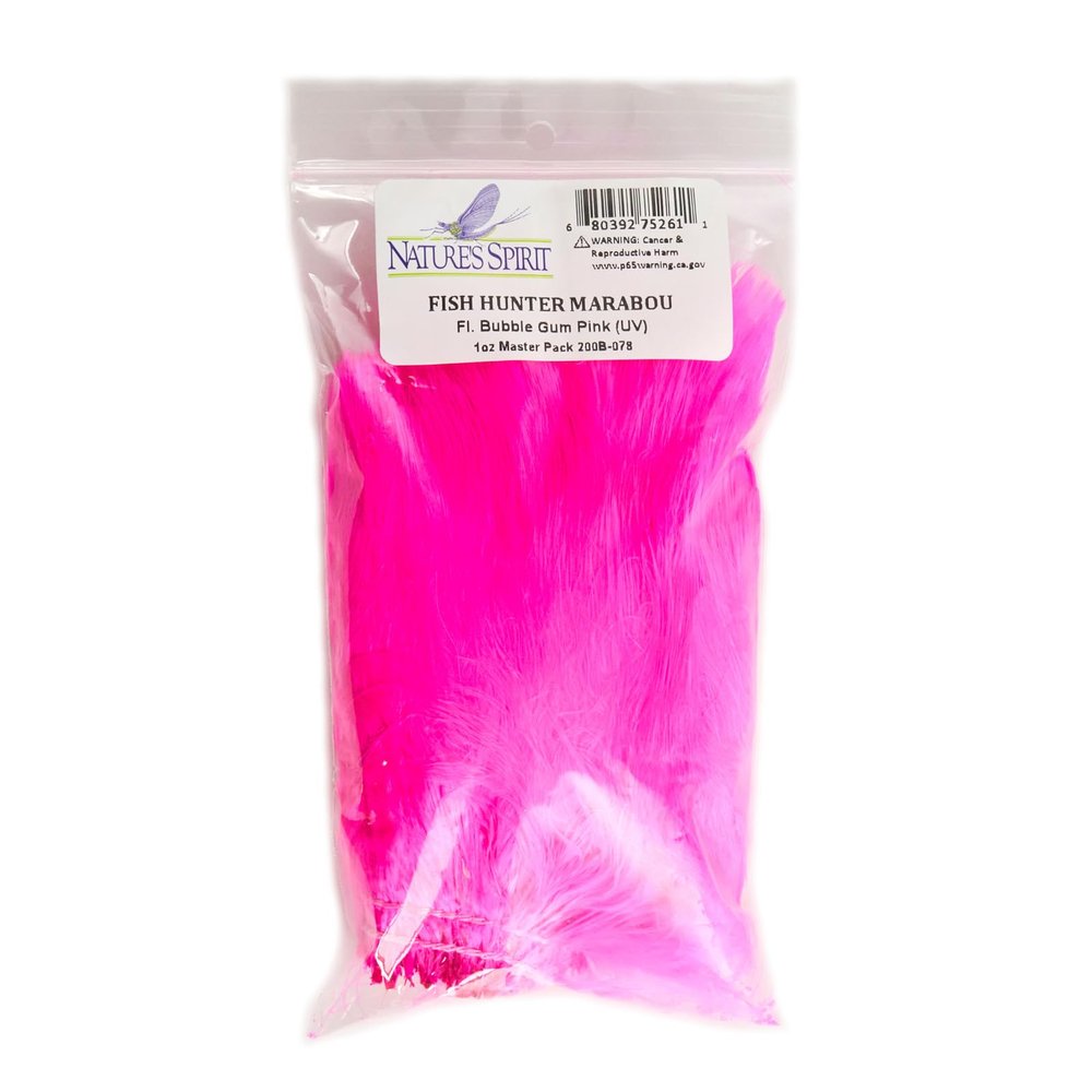 Fish Hunter Blood Quill Marabou Master 1 Ounce Pack FL. Bubble Gum Pink (UV)