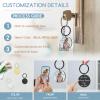 Custom Keychain with Photo,Custom Photo/Text/Dog Tag Key+Icons,Men Women Couple Anniversary Custom Photo Keychain Gift (Black) view 2