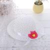 Kids traw Hat Wide Brim Floppy Woven Sun Visor Hat Little Girls Sun Hat Gardening Hat with Flower (White, One Size) view 3