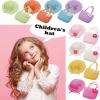 Girls Tea Party traw Sun Hat and Purse Kids Party Birthday Travel Gift Toddler Cap Bag Set Baby Sun (White, One Size) view 2