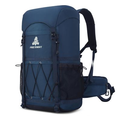 Bseash 40L Waterproof Hiking Backpack with Rain Cover, Outdoor Sport Travel Bag Daypack for Camping Climbing Skiing Cycling (Navy Blue)