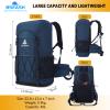 Bseash 40L Waterproof Hiking Backpack with Rain Cover, Outdoor Sport Travel Bag Daypack for Camping Climbing Skiing Cycling (Navy Blue) view 2
