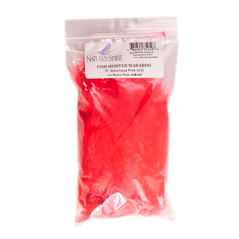 Fish Hunter Blood Quill Marabou Master 1 Ounce Pack FL. Steelhead Pink (UV)