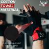 BEAST RAGE Workout Gloves for Men, Durable Palm Grip Gym Gloves Women Half Finger Elasticated Training Weight Lifting Strength Bodybuilding Anti Slip Cycling Gloves Exercise (Red, M), Medium view 4