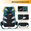 Bseash 40L Waterproof Hiking Backpack with Rain Cover, Outdoor Sport Travel Bag Daypack for Camping Climbing Skiing Cycling (Khaki) view 3