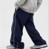 FCOOLYEET Men Track Pants Y2k Drawstring Lightweight Sweatpants Cool Parachute Pants Streetwear Blue view 4