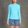 Lands' End Women's Sunshade UPF 50 Long Sleeve Rash Guard Swim Tee River Mist Plus 1x view 4