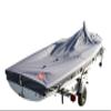 Taylor Made Club 420 Sailboat Mast Up Tented Cover, Grey view 1