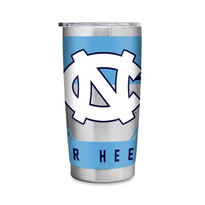 Rico Industries NCAA North Carolina Tar Heels 20oz Stainless Steel Tumbler with Lid - Great For Coffee, Tea, Water or Cocktails