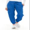 MediChic Womens Scrub Jogger Pants  6 Pockets, 4-Way Stretch, Ribbed Waist, Easy-Care Medical Workwear Royal