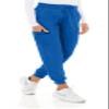 MediChic Womens Scrub Jogger Pants  6 Pockets, 4-Way Stretch, Ribbed Waist, Easy-Care Medical Workwear Royal view 2