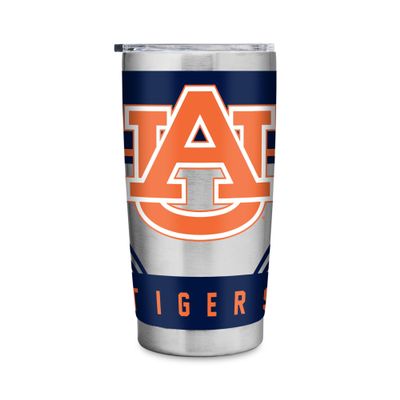 Rico Industries NCAA Auburn Tigers 20oz Stainless Steel Tumbler with Lid - Great For Coffee, Tea, Water or Cocktails