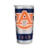 Rico Industries NCAA Auburn Tigers 20oz Stainless Steel Tumbler with Lid - Great For Coffee, Tea, Water or Cocktails view 1
