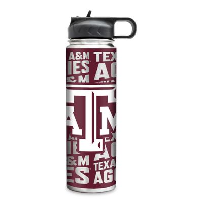 Rico Industries NCAA Texas A&M Aggies 22oz Stainless Steel Tumbler with Lid - Great For Coffee, Tea, Water or Cocktails