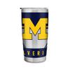 Rico Industries NCAA Michigan Wolverines 20oz Stainless Steel Tumbler with Lid - Great For Coffee, Tea, Water or Cocktails view 1