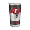 Rico Industries NFL Football Tampa Bay Buccaneers 20oz Stainless Steel Tumbler with Lid - Great For Coffee, Tea, Water or Cocktails view 1