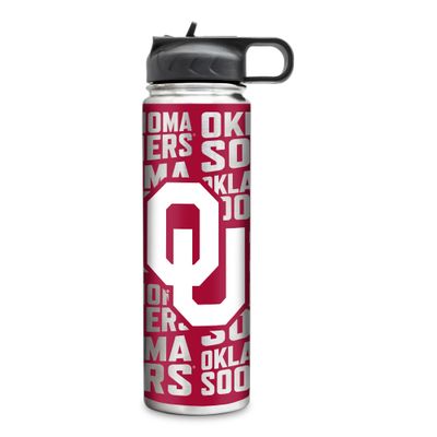 Rico Industries NCAA Oklahoma Sooners 22oz Stainless Steel Tumbler with Lid - Great For Coffee, Tea, Water or Cocktails