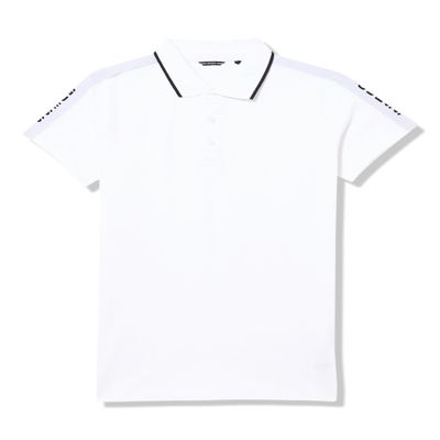 Guess Boys Organic Cotton Polo with Taping, Pure White, 12