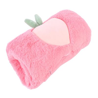 BIUDECO Fur Hand Warmer Plush Muffs for Women Girls Soft Faux Fur Hand Warmer Pillow Peach Pattern for Cold Weather Cozy Stylish