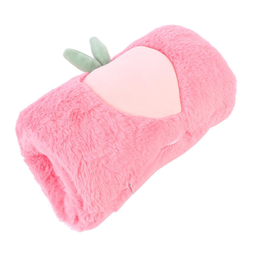 BIUDECO Fur Hand Warmer Plush Muffs for Women Girls Soft Faux Fur Hand Warmer Pillow Peach Pattern for Cold Weather Cozy Stylish