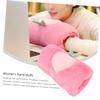 BIUDECO Fur Hand Warmer Plush Muffs for Women Girls Soft Faux Fur Hand Warmer Pillow Peach Pattern for Cold Weather Cozy Stylish view 4