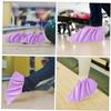 COOLHIYA 2pairs Bowling Shoe Lint-Resistant Washable Non- Design for Women and Convenient Bowling Accessories Elastic for Indoor Use Violet view 3